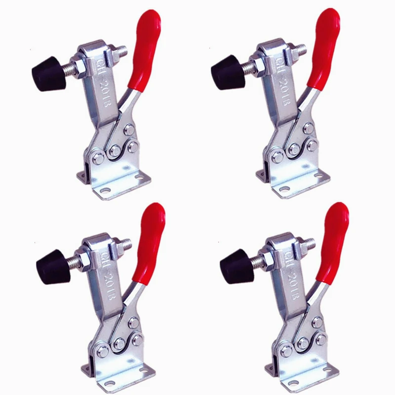 

4pcs/set Red Toggle Clamp GH-201B 100kg Quick Release Tool Horizontal Clamps Hand New Heavy Duty Tooling Accessory