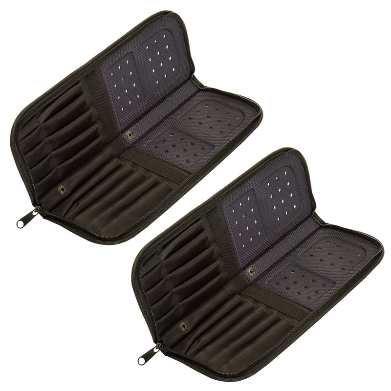 

2X,29Cm Artist Paint Brush Holder Zippered Brush Case For Oil Acrylic Watercolor Brush Breathable Painting Kit