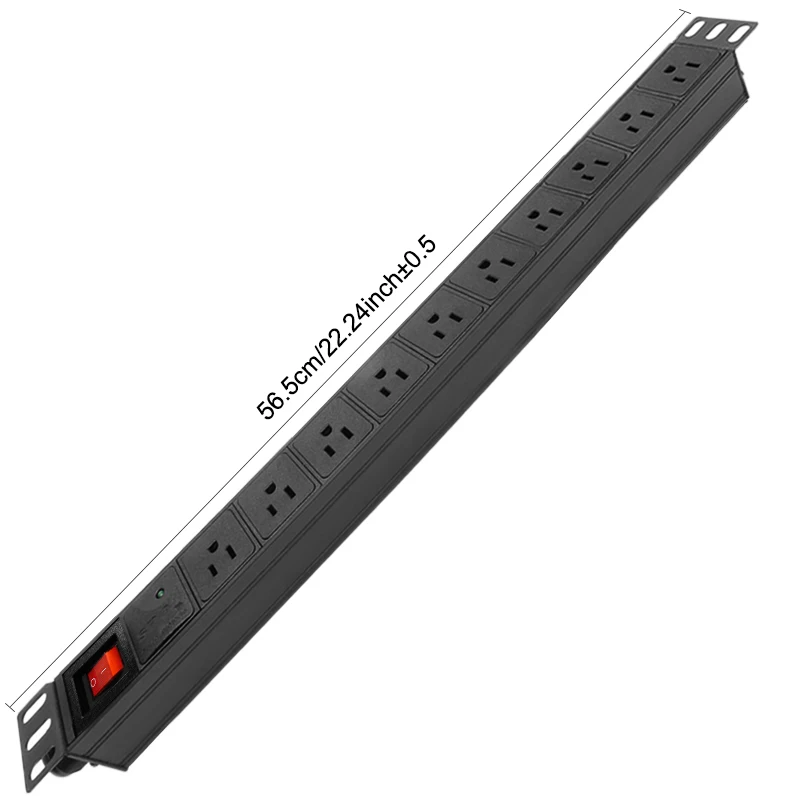 Удлинитель питания PDU с 10 розетками переменного тока и вилкой Стандарта США