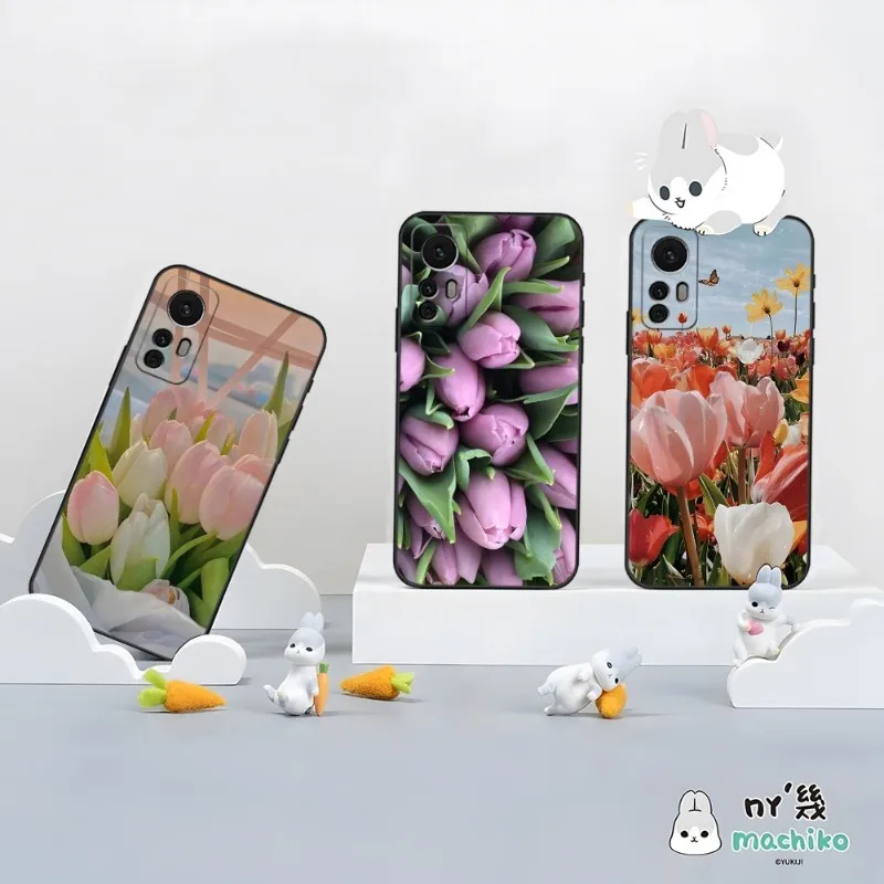 

Tulip Flower Phone Case For Xiaomi 8 9 11 9T 12 13 11T 9SE 11i Lite Ultra Note10 Poco F3 M4 M3 X4 GT Pro Luxury Back Cover