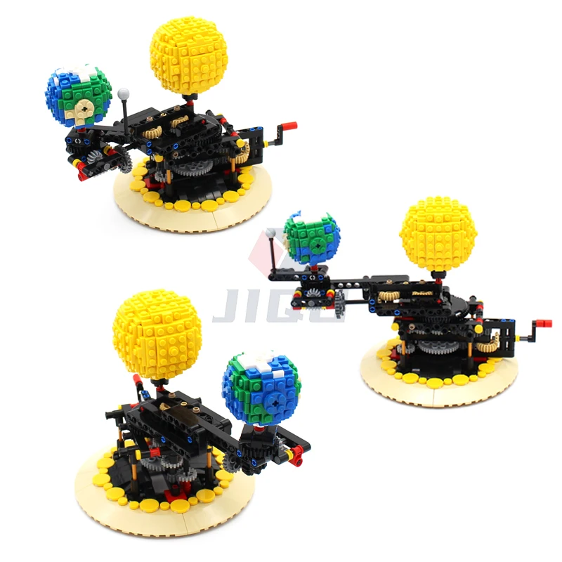 

MOC Earth Moon and Sun Orrery Building Blocks Idea Globe Model Compatible PF Set Technical Bricks Education Toys Children Gift