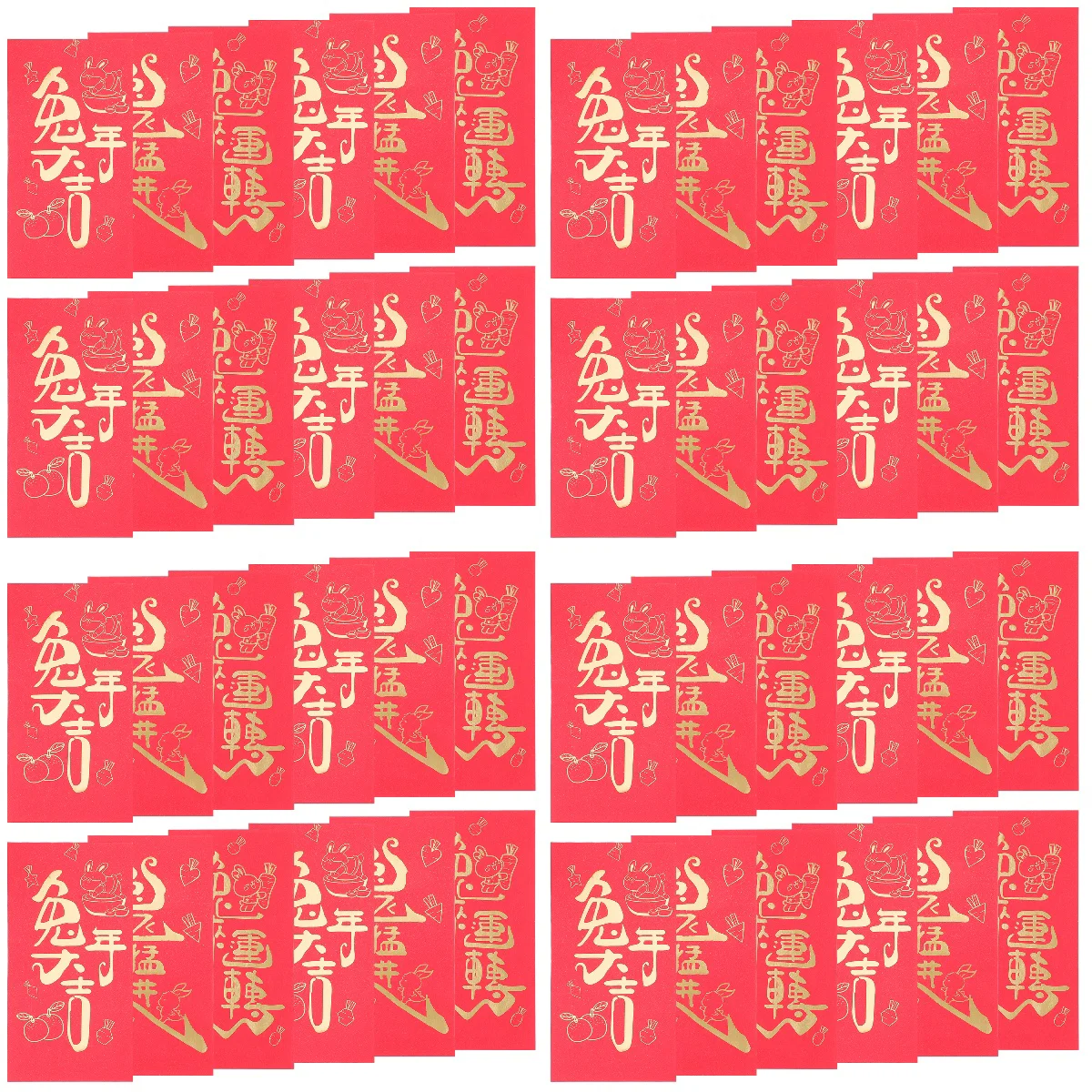 

120 шт. красные конверты, китайские конверты для денег, бронзирующие красные пакеты для детей