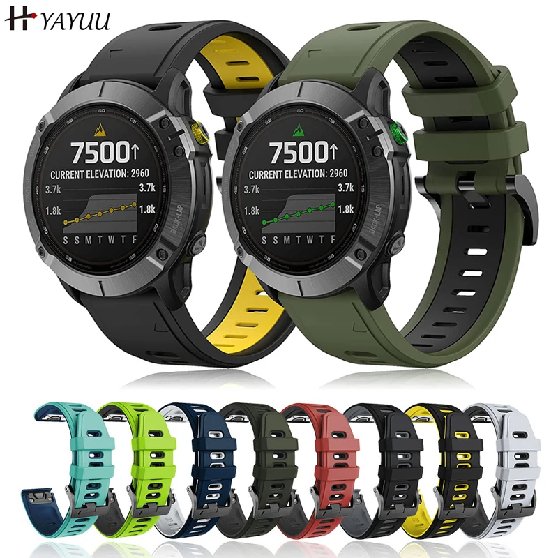 YAYUU совместим с ремешком для часов Fenix 7 22 мм удобный силиконовый спортивный