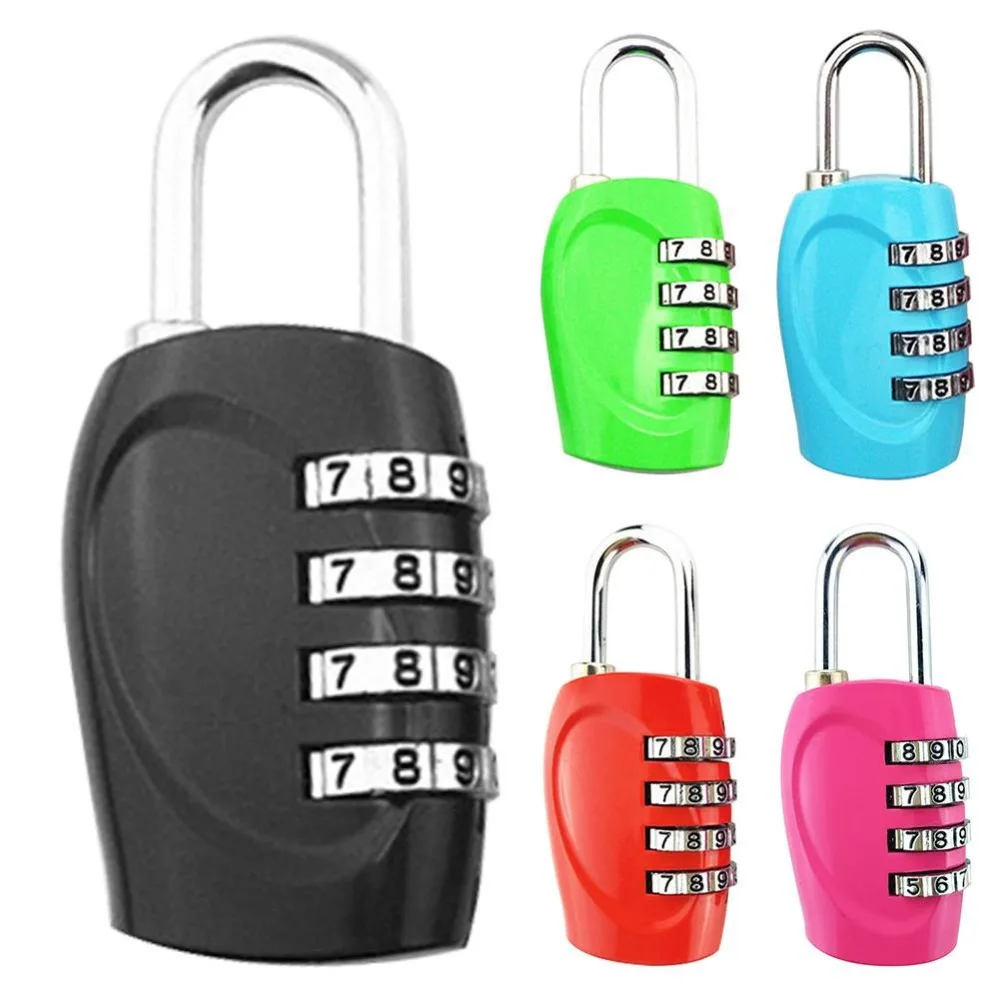 4 Dial Digit Password Lock Combination Suitcase Luggage Metal Code Password Locks Padlock Travel Safe Anti-Theft Cijfersloten