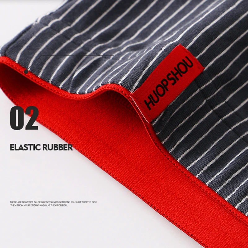 3Pcs Cotton Men's Boxers Underwear Sexy Classic Stripe Panties Man Breathable Underpants Male Arrow Pants Homme 2023 Summer New