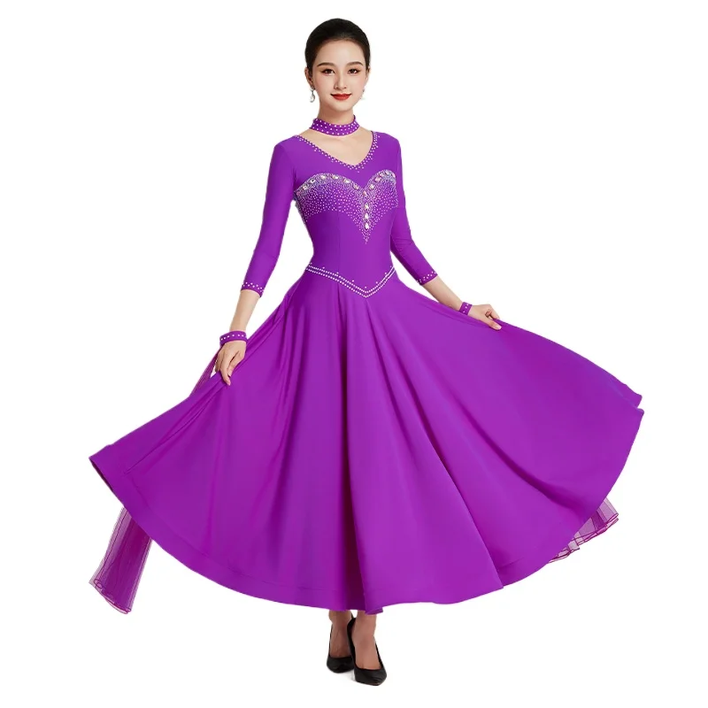 2024 новейшее женское платье для бальных танцев вальс взрослый современный