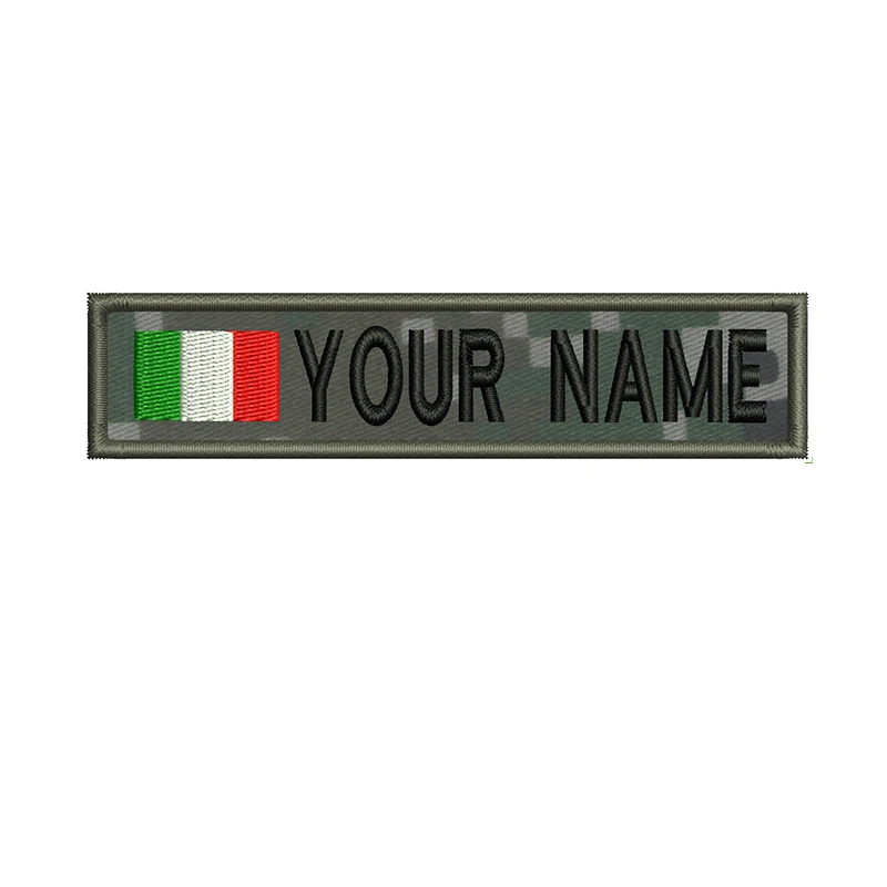 

Нашивки с итальянским флагом, вышитыми именами на заказ, биркой, крючком, подкладкой или утюгом для одежды, ошейника для собаки, рюкзака, сум...