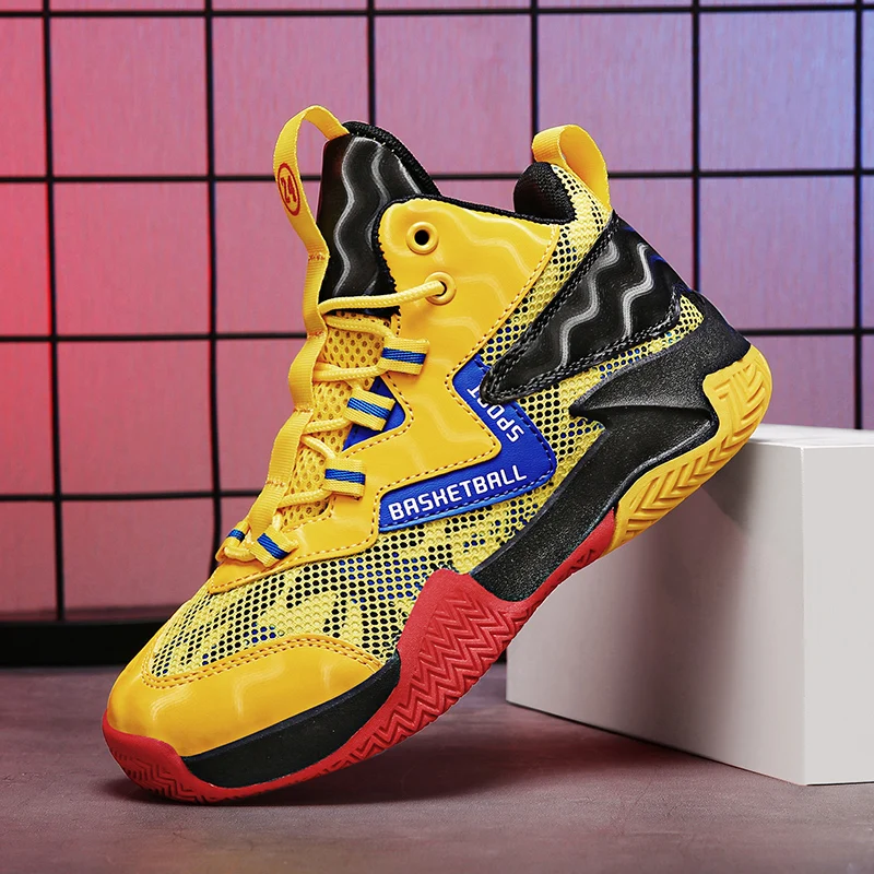 

2022 New Basketball Shoes For Kids Unisex Anti Slip Boys Girls Basketball Boots Outdoor Sport Shoes Student Wearable Basket Shoe