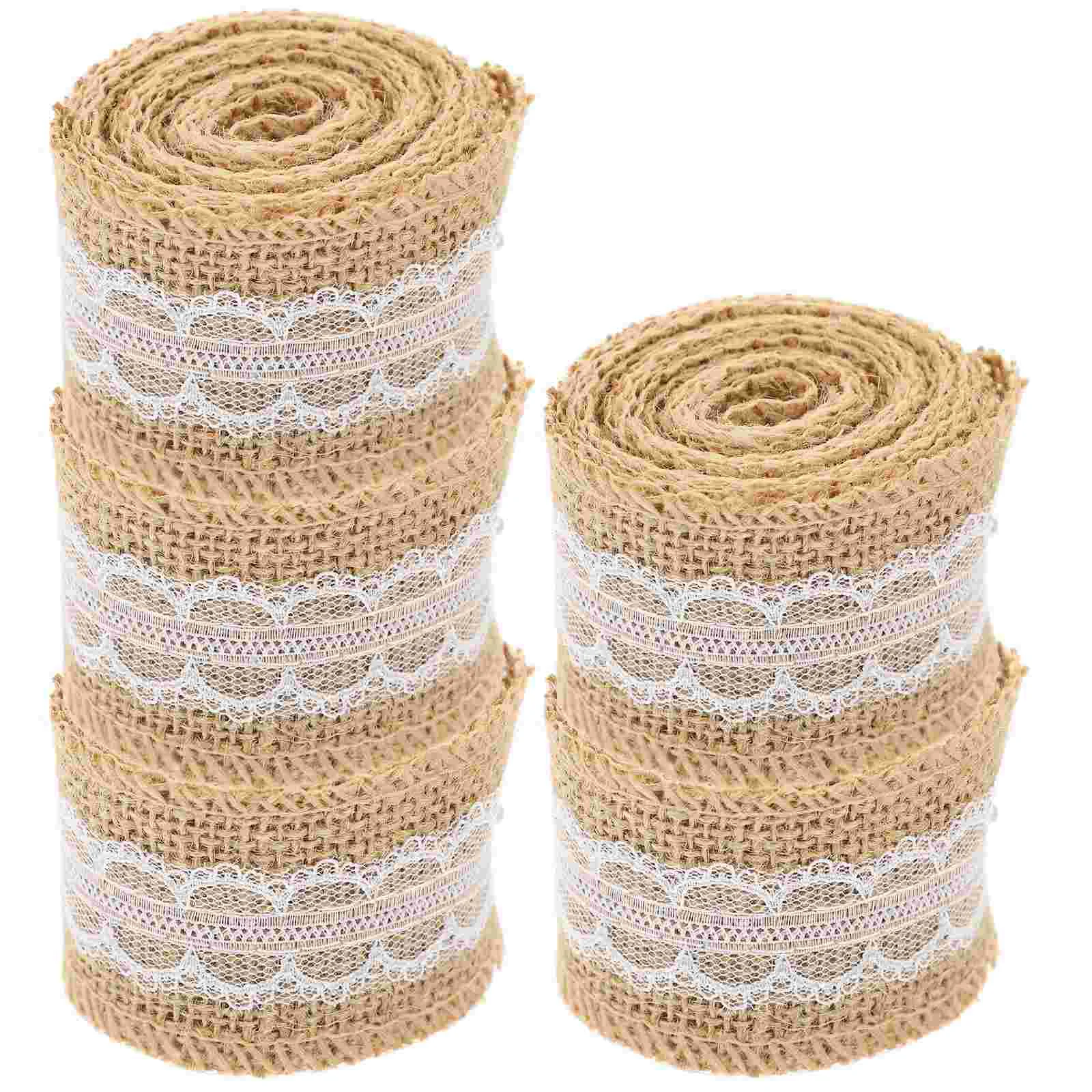 

Ribbons Ribbon Lace Burlap Gift Jute Trims Easter Wrapping Red Wire Rustic Wedding Wreath Craft Natural Flower Floral Favors