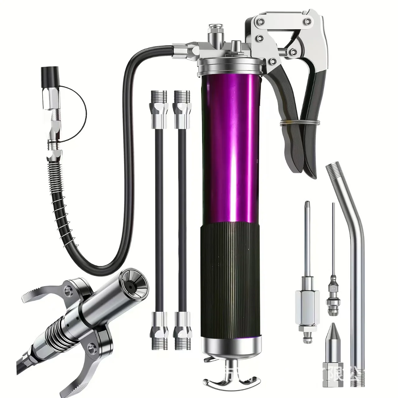 Фото 6000PSI-7000PSI сверхмощный быстроразъемный смазочный пистолет, набор 400CC, смазочный шприц, ручная ручка, смазочный пистолет, инъекция смазки №5