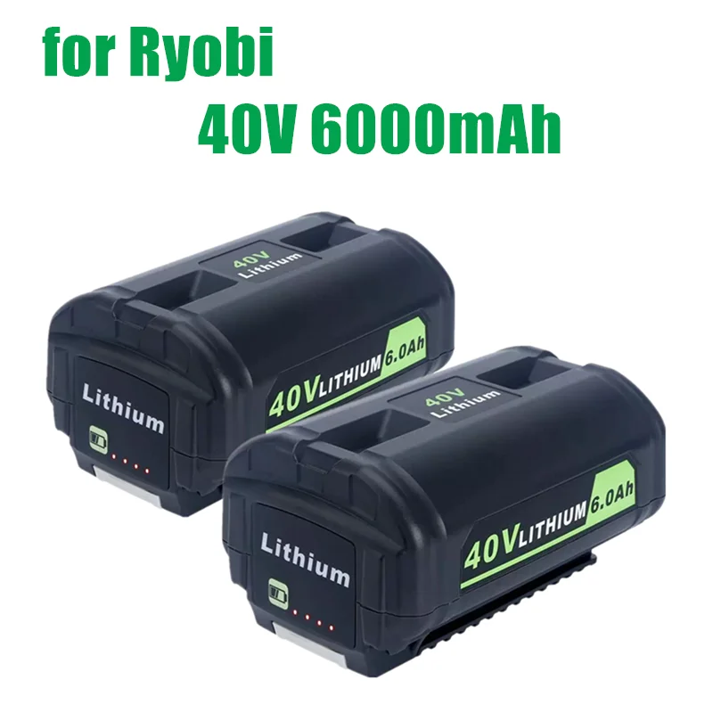 

40V 6000mAh lithium ion battery op40401 op4050a for Ryobi op4050 ry40502 ry40200 ry40400, replacement battery for power tools