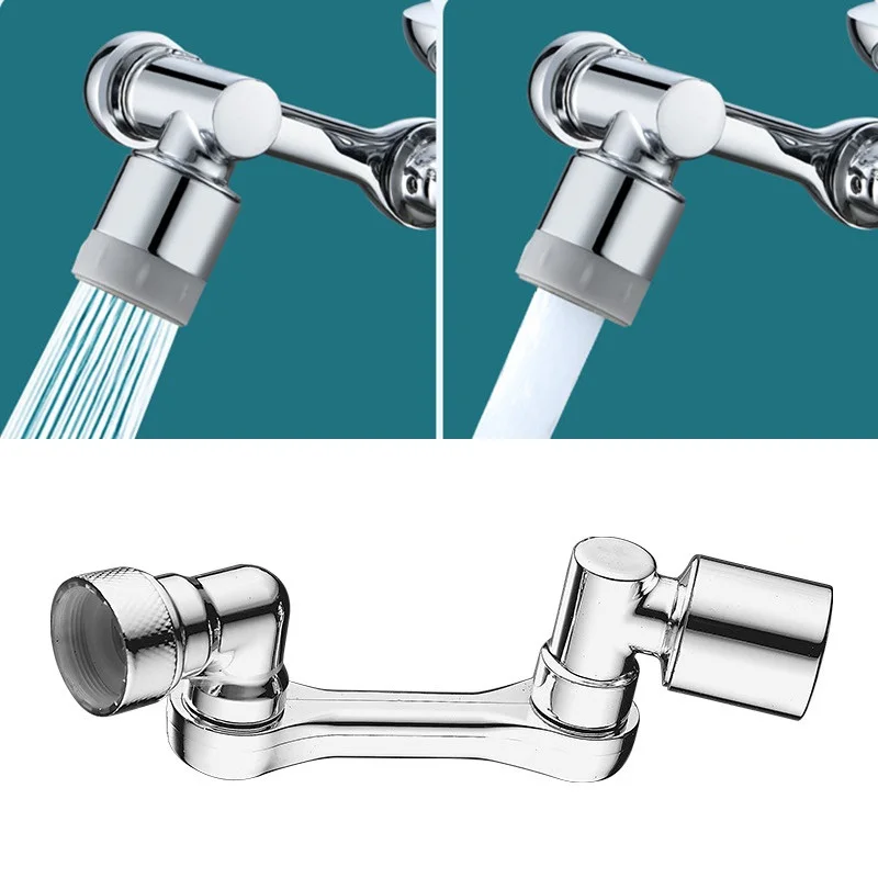 

1080° Universal Rotation Faucet Sprayer Head Dual Modes Washbasin Kitchen Robot Arm Extension Faucets Aerator Bubbler Nozzle