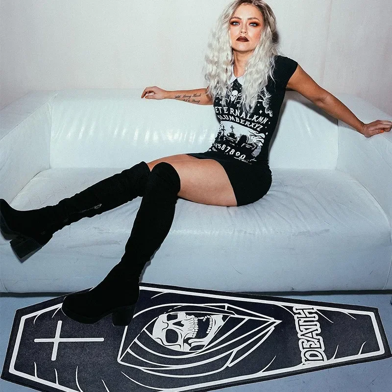 Креативный Ковер Со Скелетом На Хэллоуин Водонепроницаемый Замшевый Напольный