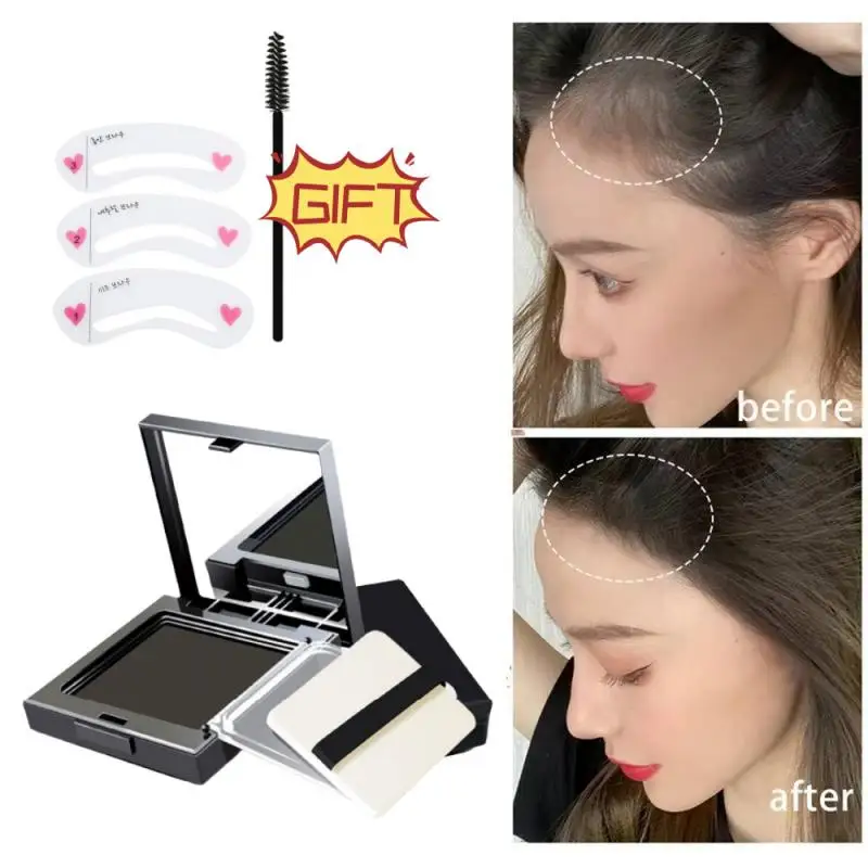 Пудра для волос водостойкая пудра теней 3 цвета пуховка линия макияжа консилер с