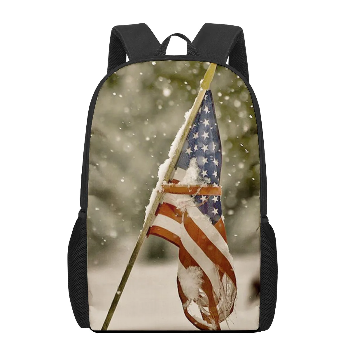 USA American flag 3D Pattern School Bag for Children Girls Boys Casual Book Bags Kids Backpack Boys Girls Schoolbags Bagpack