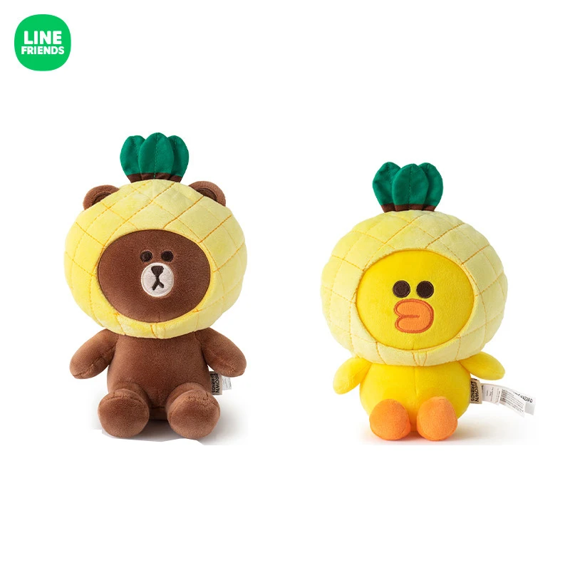 

Line Friends Kawaii Fruity Series Cute Pineapple Brown Sally Plush Doll Anime Cartoon Plushie Appease Toys Kids Birthday Gift