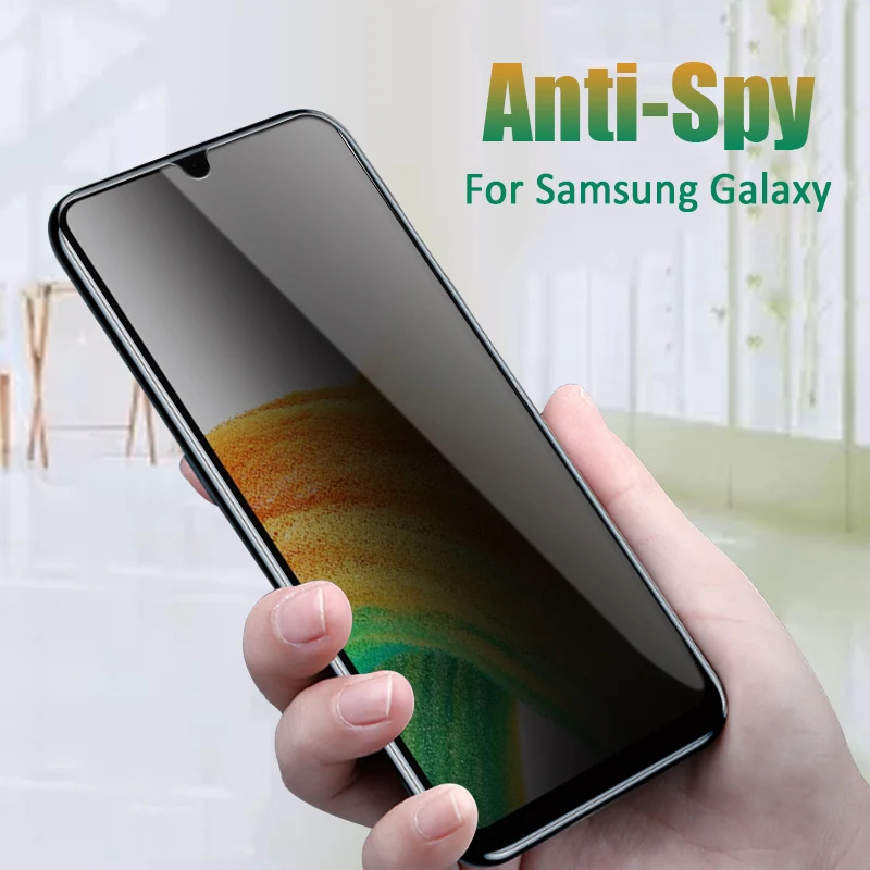 Protecteur d'écran Anti-espion  en verre trempé  pour Samsung Galaxy A71 A72 A73 A51 A52 A53 A21S