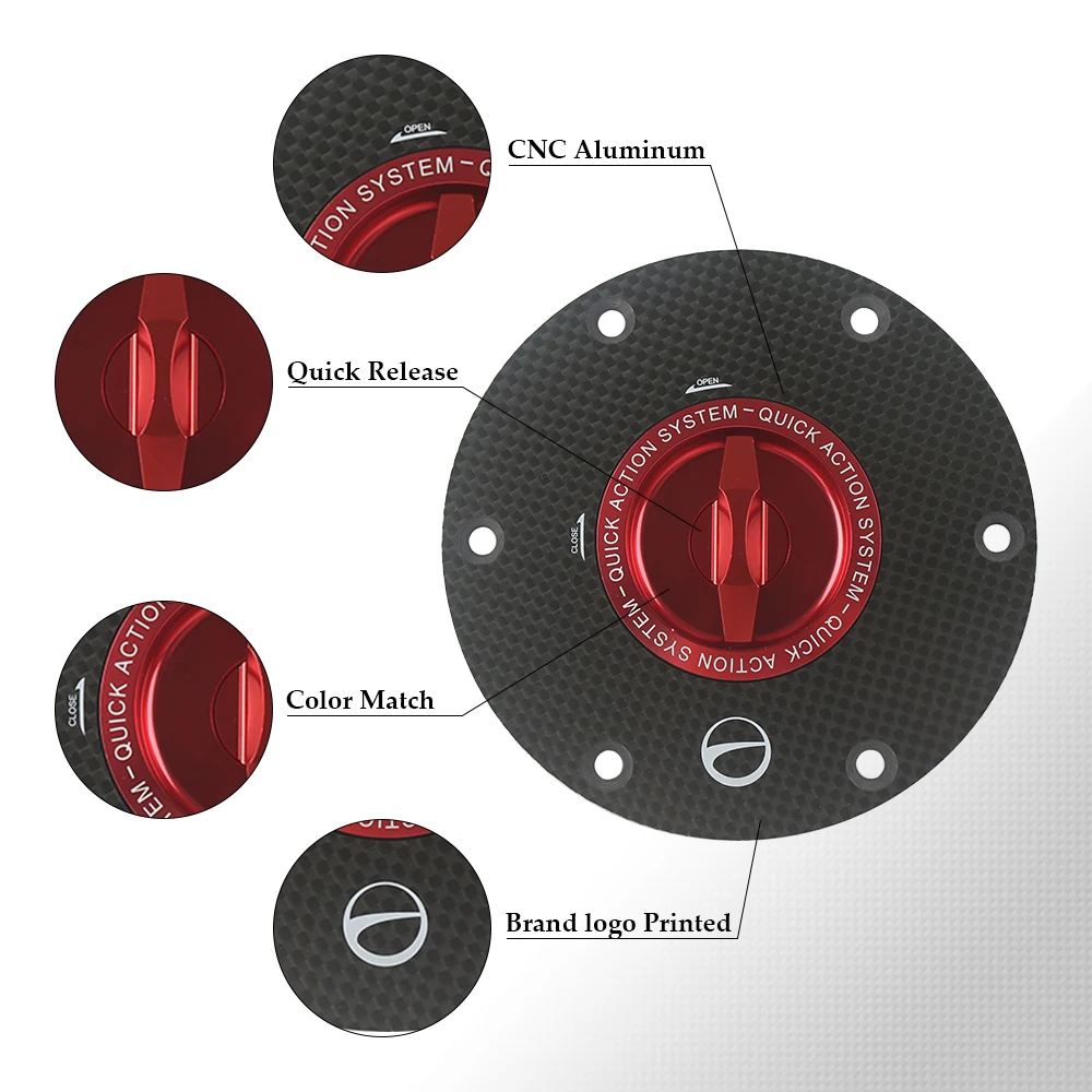 

Carbon Fiber Motorcycle Accessories Quick Release Key Fuel Tank Gas Oil Cap Cover for DUCATI HYPERMOTARD 950 2019-2020