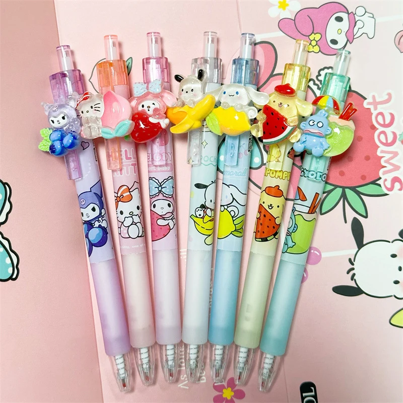 24pcs/ лот Sanrio Kawaii мелодия корицы пресс гель Пен мило 0 5 мм черные чернила подпись
