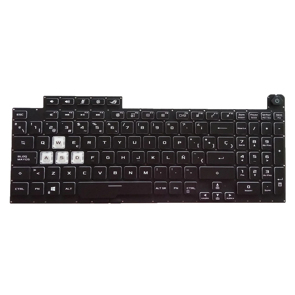 

Backlit Keyboards Black Fluent Typing Silent Small Enter Toetsenbord Well Fit Replacement for ASUS ROG strix G731 Notebook