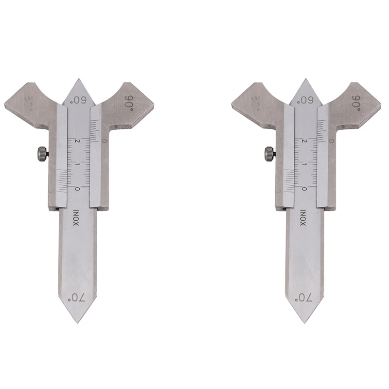 

2Pcs 0-20Mm Steel Digital Welding Seam Measure Vernier Weld Gauge Weld Inspection Ruler 60 70 80 90 Degree Angle Measure