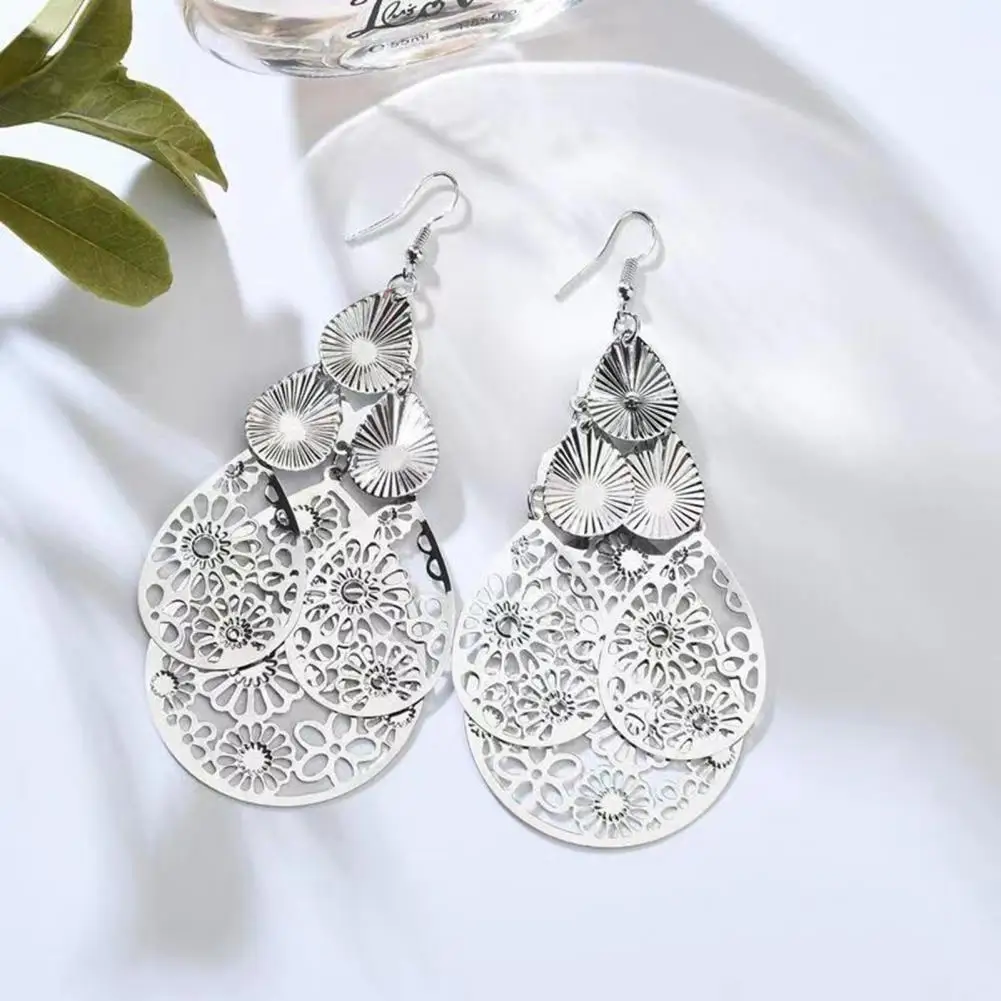 

1 Pair Drop Earrings Unique High Gloss Big Jewelry Accessories Hook Earrings Women Earrings