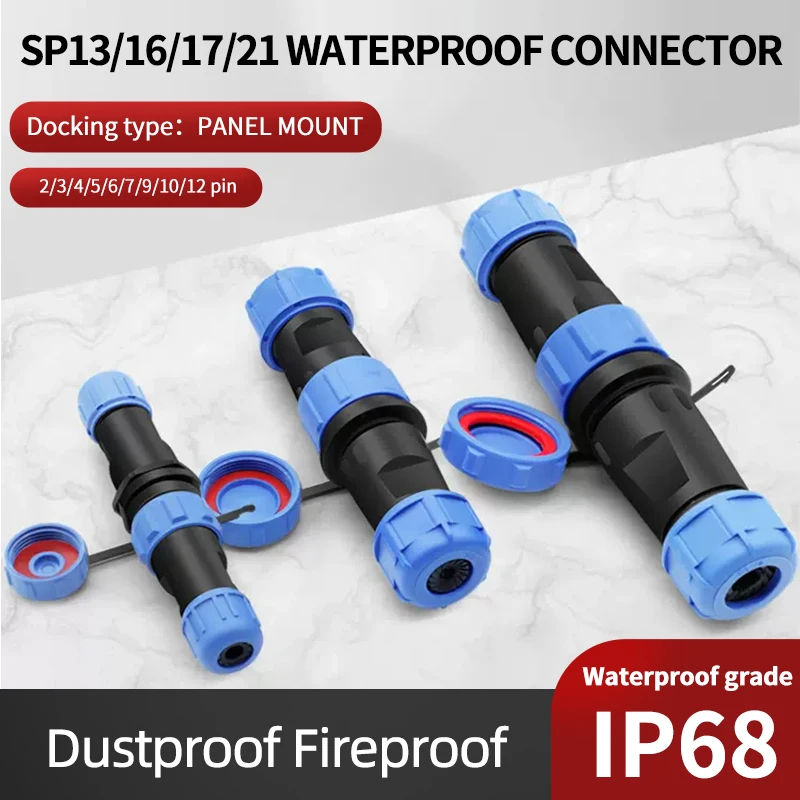 

IP68 Aviation Plug And Socket Connector SP/SD13/16/17/20/21 2/3/4/5PIN Male Female Docking Waterproof, Dustproof