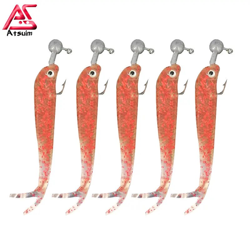 

AS Fishing Bait Pesca Cluster Soft Lure Jig Head T Tail Wobbler Metal Fish Sea Bass Leurre Tackle Swim Cast Bait