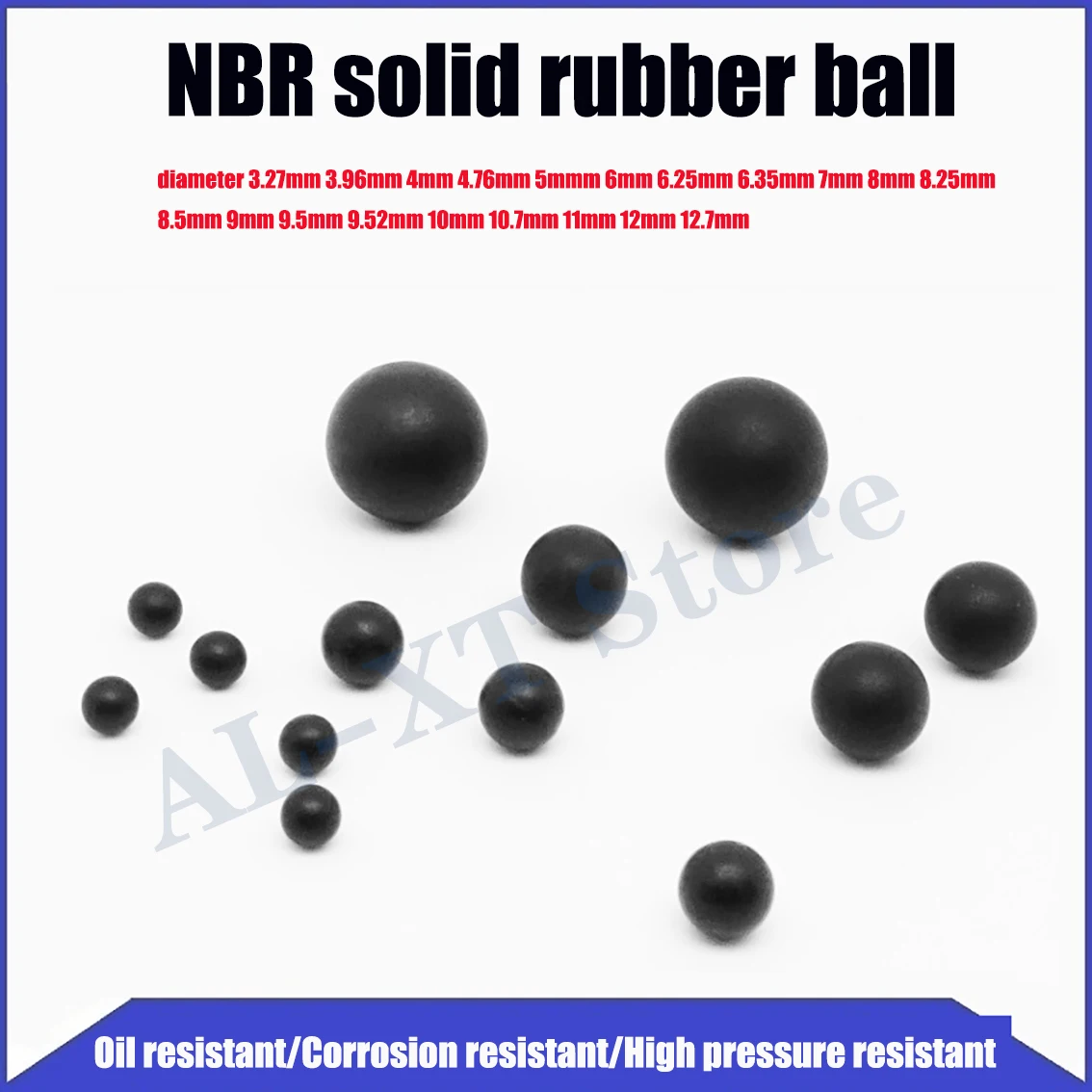 Шарик из нитриловой резины NBR диаметр 3 27/3 96/4/4 76/5/5 3/6/6 25/6 35/7/8/8 25/9/9 52/10 ~ 12 7 мм