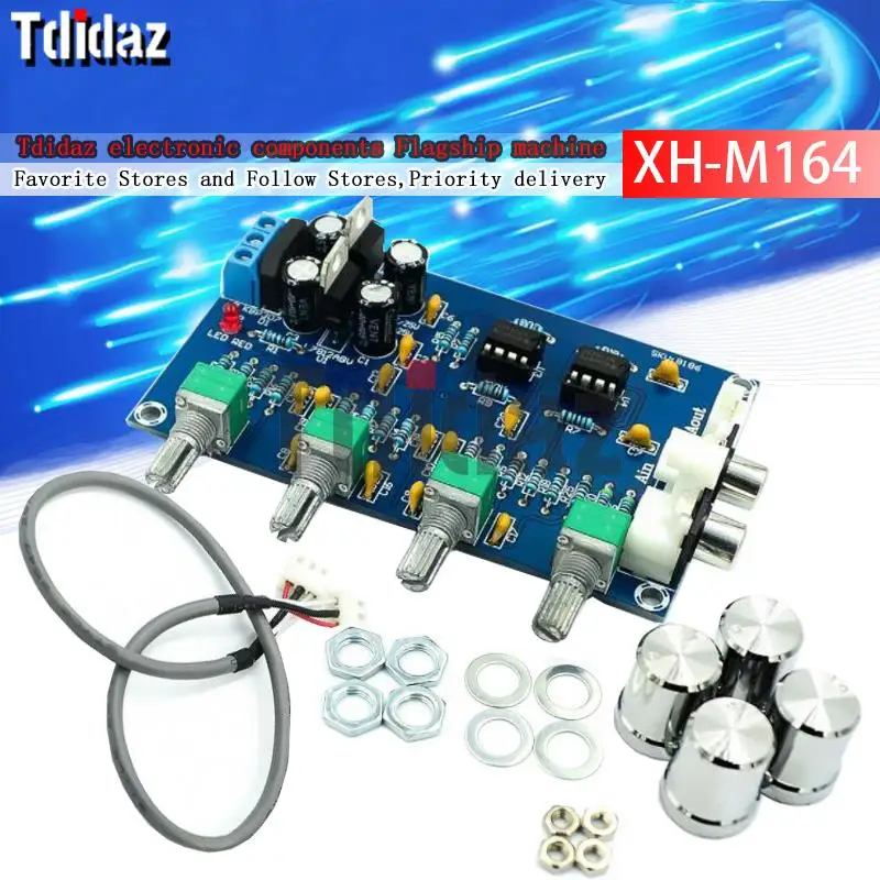 XH-M164 NE5532 Stereo Pre-усилитель предусилитель Tone Board Audio 4 усилитель каналов Module 4CH Control