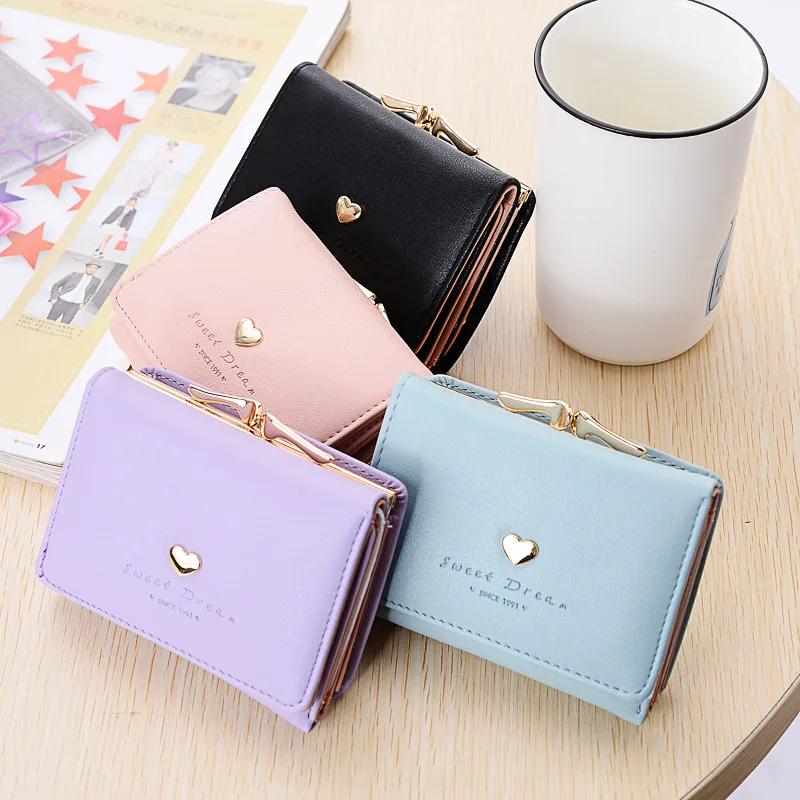 

Fresh and Lovely Lady's Purse with 30% Discount, Korean Short Style Wallet for Women