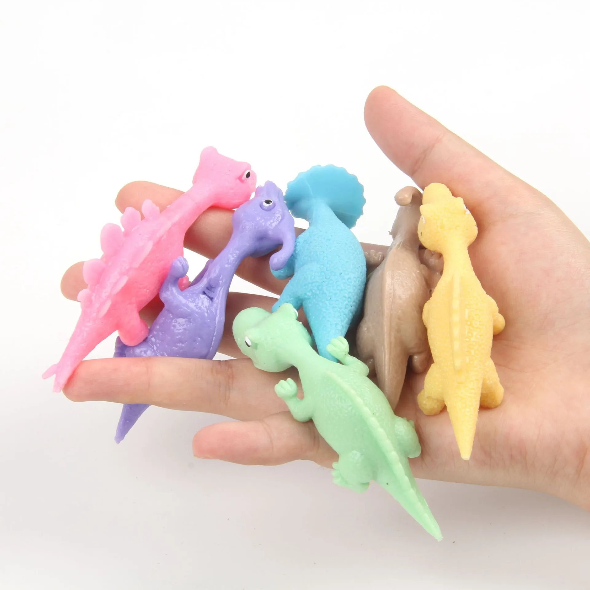 

10Pcs/lot TPR Dinosaur Catapult Toy for Children Simulated Animal Finger Catapult Kids Slingshot Flying Dinosaur Toys for Kids