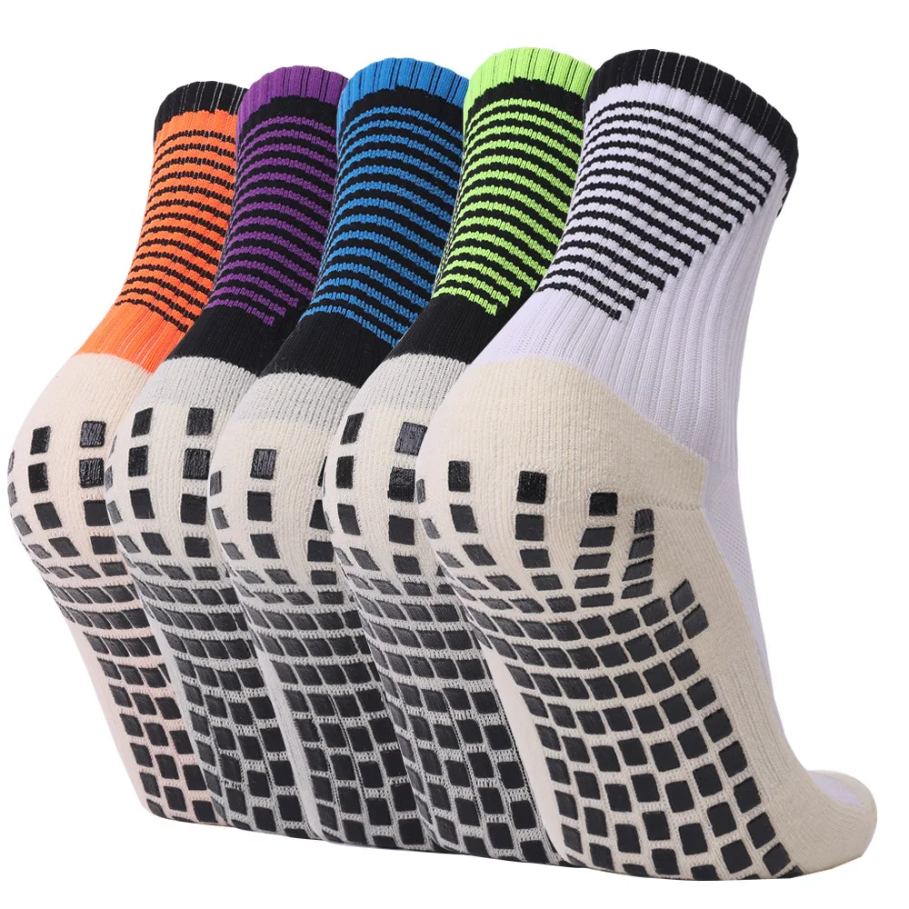 3 Pairs Medium Football Socks anti-slip shock absorption thick towel bottom sports socks sweat-absorbing wear-resistant training