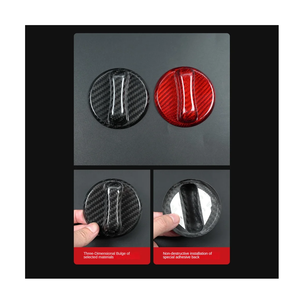Наклейка из настоящего твердого углеродного волокна крышка бензинового бака для