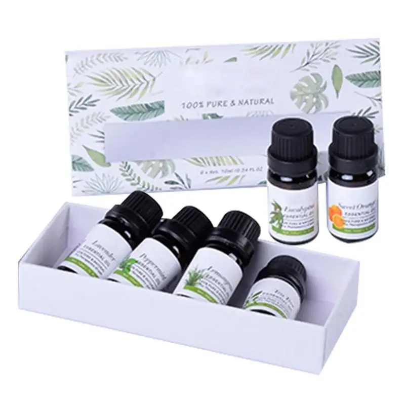 

Fragrance Oil Set Natural Essential Oils For Skin 6 PCS 10ml Aromatherapy Diffuser Oils For Sleep Mood Breathe Temptation And