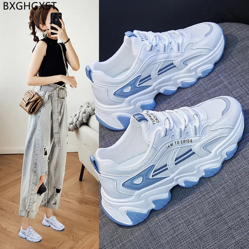 

Женские кроссовки на платформе, Вулканизированная подошва, теннисная обувь