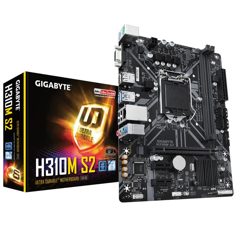 Новая Материнская плата Gigabyte PRIME H310M S2 поддерживает Intel LGA-1151 DDR4 2666 МГц, SATA 6 Гбит/с