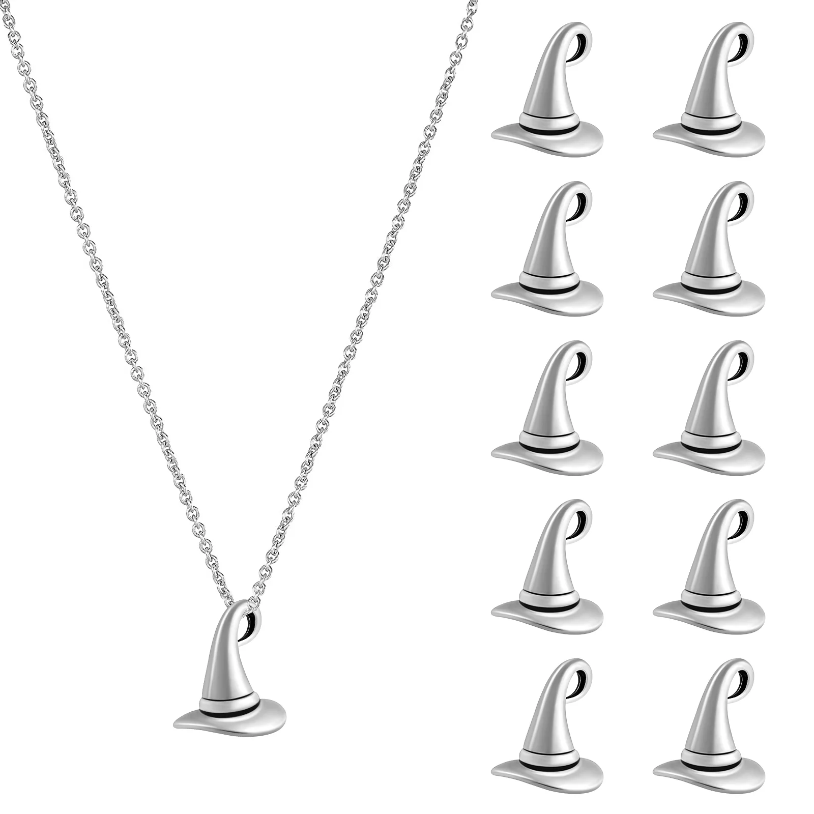 

Charms Witch Hat Pendant Diy Jewelry Pendants Making Christmas Shaped Wiccan Bracelet Necklace Bracelets Tinysilver Alloy Set