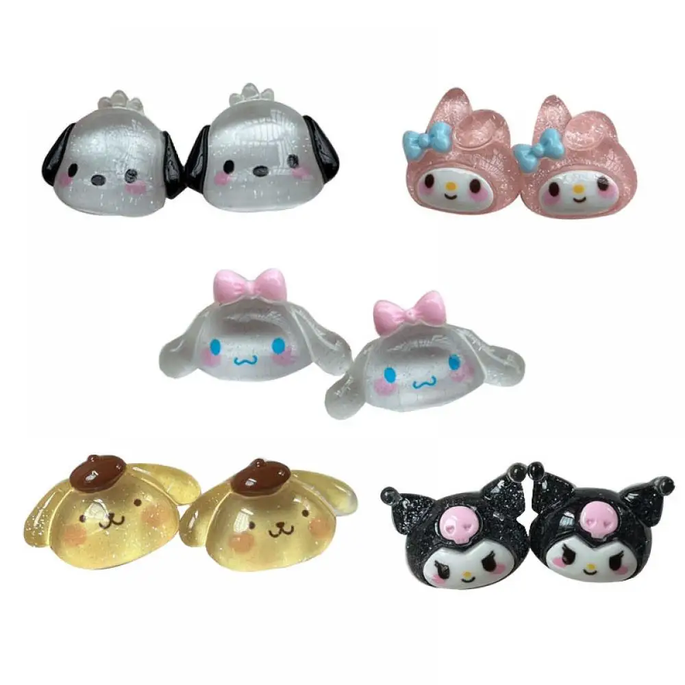 

Kawaii Sanrios Anime Hairpin Kuromi Cinnamoroll My Melody Cartoon Doll Hair Accessories Cartoon Hairpin Hair Ring Holiday Gift