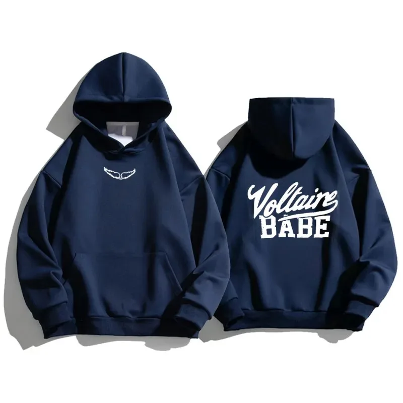 

V-voltaire zadigS Fashion Brand Y2k Hoodies For Men/Women Autumn Casual 100 Cotton Sweatshirts Men Top Solid Color Pullovers