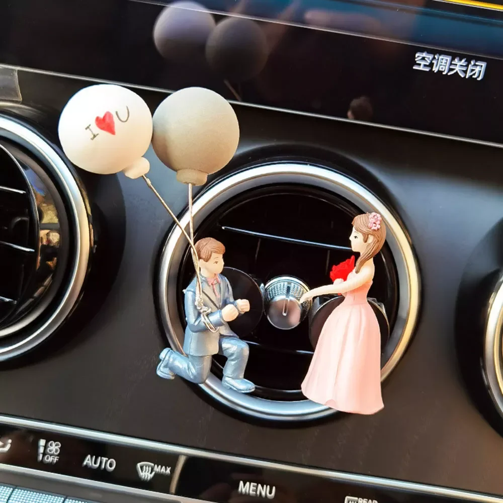 

Couple Girl Boy Car Air Vent Freshener Essential Oil Perfume Clip Scent Aromas Diffuser Decor Auto Interior Accessories