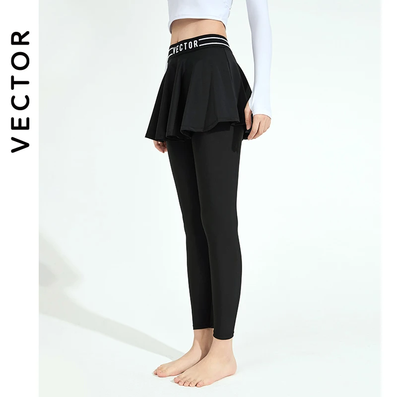 VECTOR 2021 Fake Skirt Women's Swimsuit Separate Swimwear Surfing Pants for Women Wetsuit Black Swimming Cropped Trousers