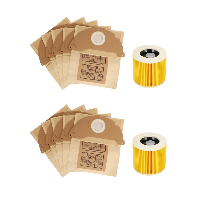 

2 шт., мешки и набор фильтров для пылесосов Karcher Wet & Dry