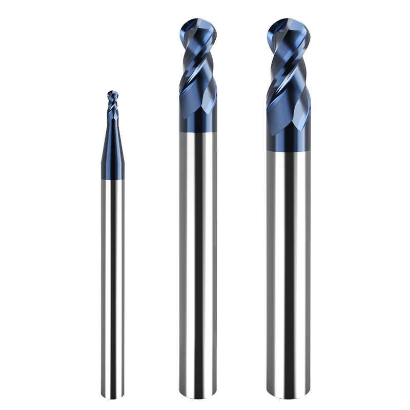 

Hrc45 Ball Endmill Carbide Tungsten Steel 2 Flutes End Mill CNC Router Bit Milling Cutter Metal Alloy TiSiN Coating Maching Tool