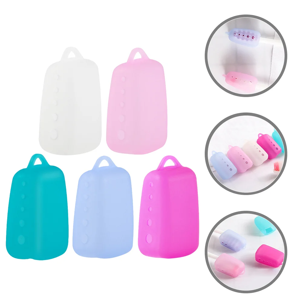 

5 Pcs Portable Head Dustproof Protective Cover Electric Covers Caps Lids Manual Silicone Silica Gel Travel
