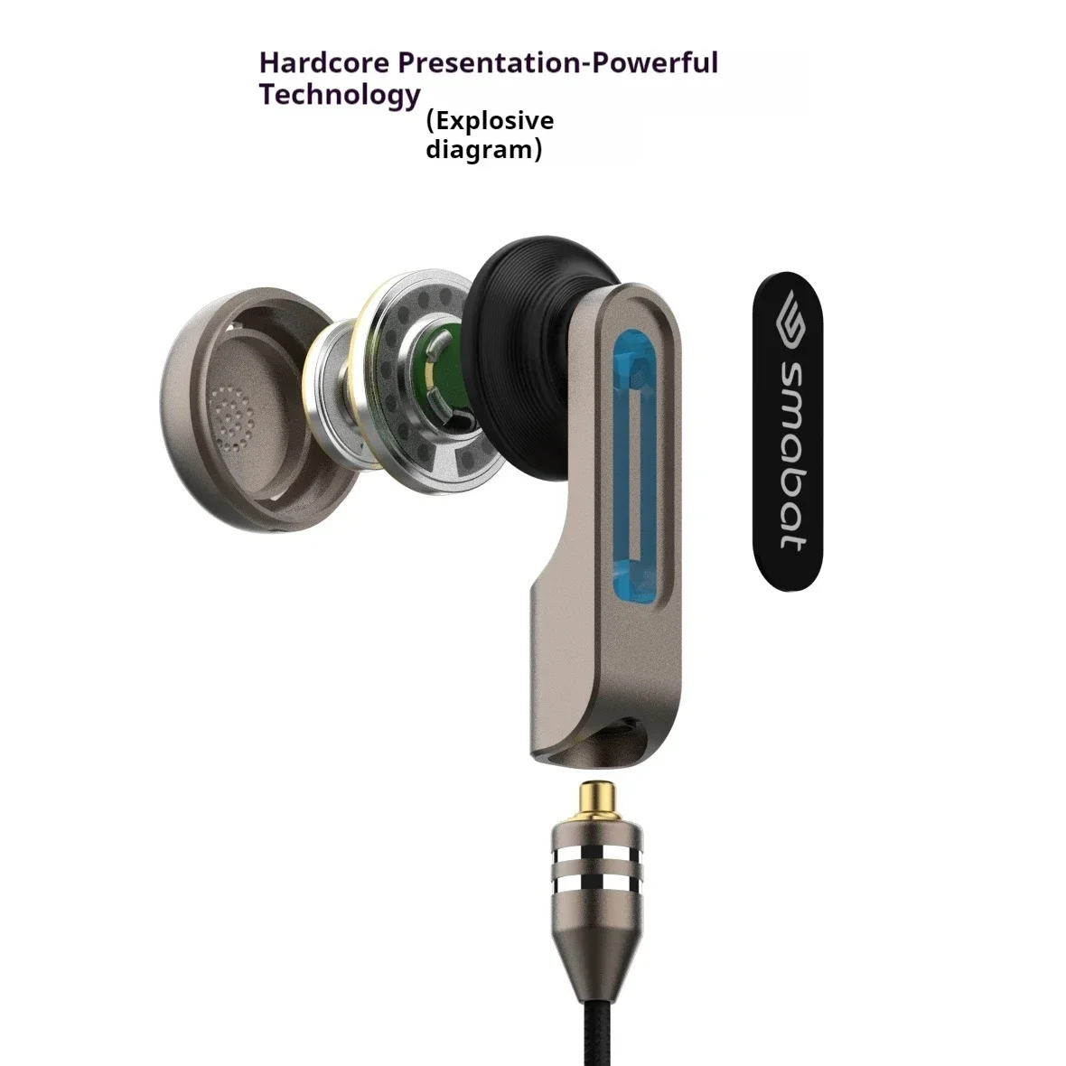 Smabat Sl10 Наушники с двойным движением и катушкой Hi-Fi Съемные HD цифровые проводные