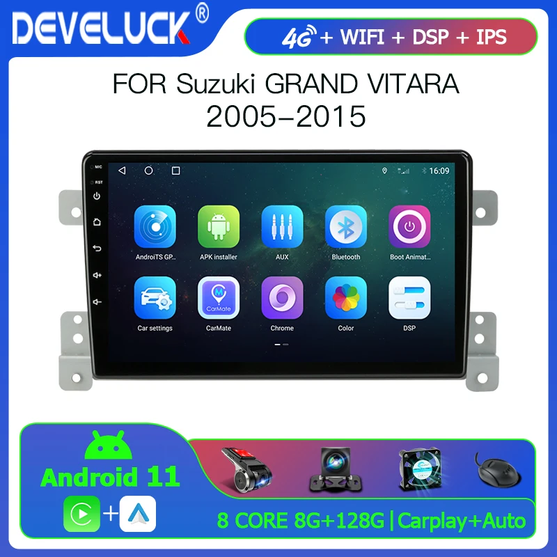 Автомагнитола 2 Din на Android 10 мультимедийный видеоплеер с GPS-навигацией для SUZUKI GRAND