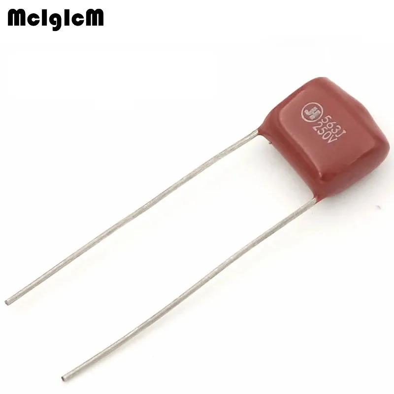 

10pcs 56nF 563 250V CBB Polypropylene film capacitor pitch 10mm 56nF 563 250V