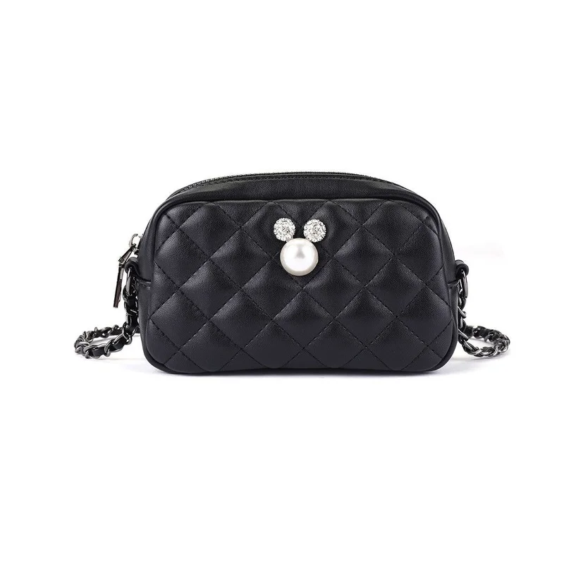 

Disney Cartoon Ladies One-shoulder Messenger Bag 2022 New Fashion Design Sense Diamond Chain Mobile Phone Cosmetic Bag Handbag