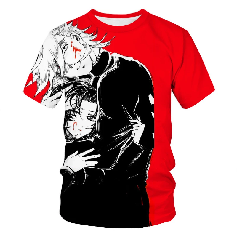 

2022 New Summer Short Sleeve Tokyo Revengers Printed 3D T Shirts Casual Streetwear Boy Girl Kids Fashion Men Women Children Tops